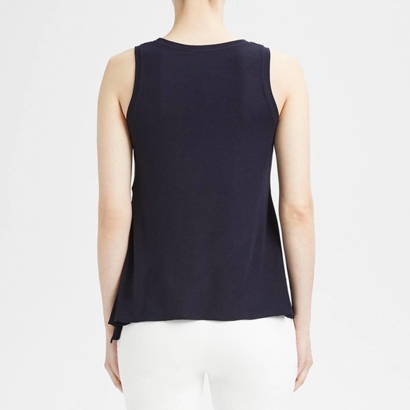 THEORY Drapey Scoop Neck Tank Black Small S - Picture 2 of 8